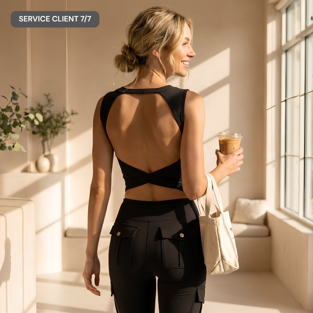 Top gainant dos nu - brassière intégrée